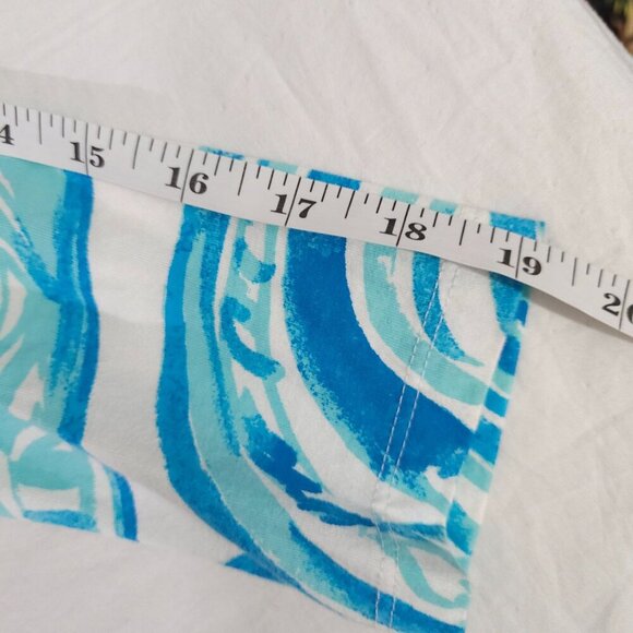 Lilly Pulitzer Womens Long Sleeve Dress Pima Cotton Blue/White Swirl Print Small - Picture 7 of 9
